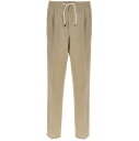 ブルネロ・クチネリ 【15,000円以上1,000円OFF!!】 BRUNELLO CUCINELLI ブルネロ クチネリ ベージュ Beige Linen blend trousers パンツ メンズ 春夏2024 M291DE1710C6233 【関税・送料無料】【ラッピング無料】 ju