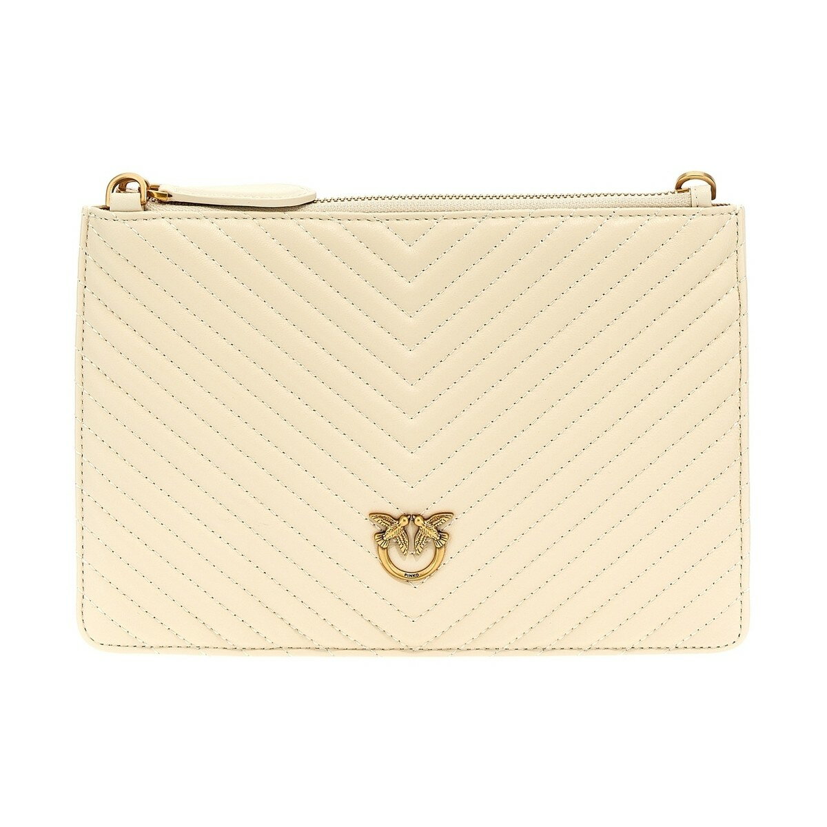 PINKO ピンコ ホワイト White 'Classic Flat Love Bag Simply' clutch クラッチバッグ レディース 春夏2024 100455A0GKZ14Q 【関税・送料無料】【ラッピング無料】 ju