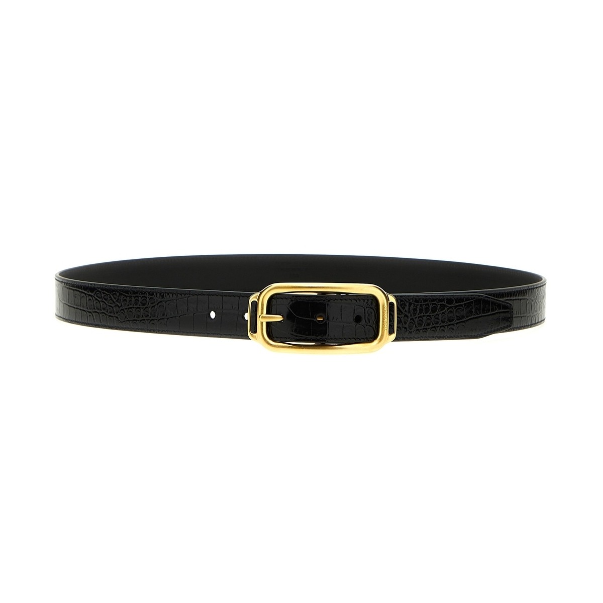 トムフォード 【土日限定クーポン配布中！】 TOM FORD トム フォード ブラック Black Croc print leather belt ベルト メンズ 春夏2024 TB293LCL403X1N001 【関税・送料無料】【ラッピング無料】 ju