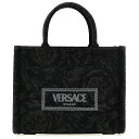 VERSACE ヴェルサーチ ブラック Black 'Athena' small shopping bag トートバッグ レディース 春夏2024 10115641A097412BM0V 【関税・送料無料】【ラッピング無料】 ju