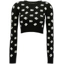 【1000円OFFクーポン配布中!!】 ドルチェ&ガッバーナ DOLCE&GABBANA セーター ニットウェア レディース ホワイト Knitwear All over logo sweater FXI12TJAIK3N0004 White/Black 関税 送料無料 ラッピング無料 2024SS ju