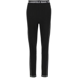 【15,000円以上ご購入で1,000円OFF！】 KARL LAGERFELD カール ラガーフェルド ブラック Black Logo leggings パンツ レディース 春夏2024 240J1006101 【関税・送料無料】【ラッピング無料】 ju