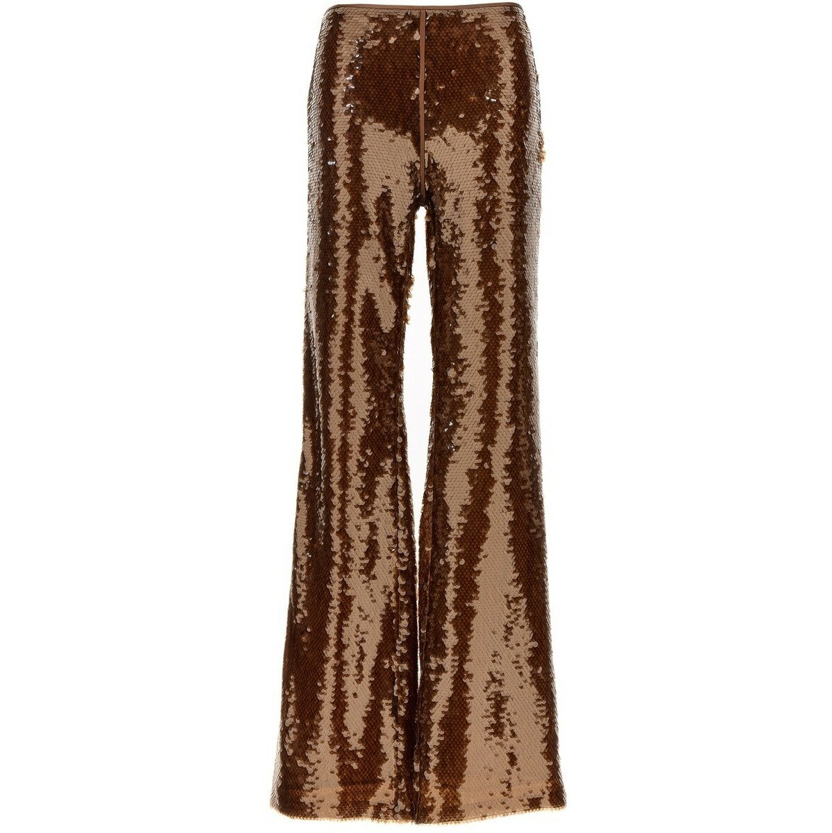 【土日限定クーポン配布中！】 ALBERTA FERRETTI アルベルタ フェレッティ ブラウン Brown Sequin pants パンツ レディース 春夏2024 A032016450085 【関税・送料無料】【ラッピング無料】 ju