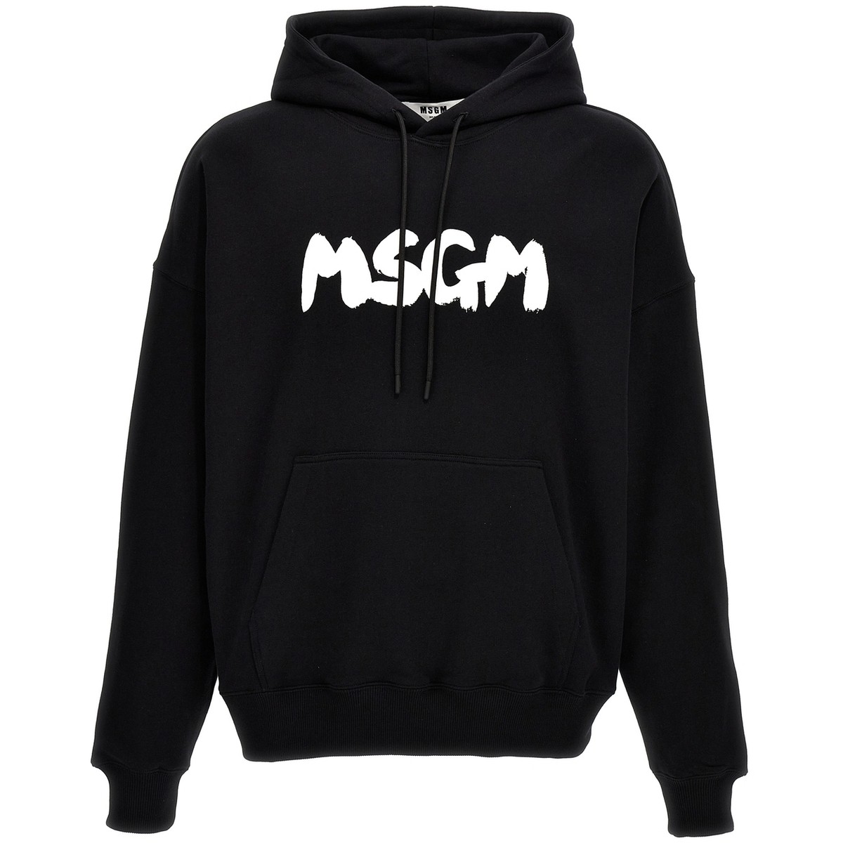 エムエスジーエム トレーナー メンズ 【毎月1日はエントリーでポイント3倍！】 MSGM エムエスジーエム ブラック Black 'Logo brush' hoodie トレーナー メンズ 春夏2024 3640MM13224700099 【関税・送料無料】【ラッピング無料】 ju