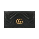 【15,000円以上1,000円OFF!!】 GUCCI グッチ ブラック Black 'Continental GG Marmont' wallet 財布 レディース 秋冬2023 443436DTD1T1000 【関税・送料無料】【ラッピング無料】 ju