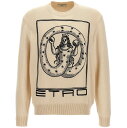【本日ポイント4倍!!】 エトロ ETRO セーター ニットウェア メンズ ベージュ Knitwear Logo embroidery sweater MRKF0003AC233W3796 Beige 関税 送料無料 ラッピング無料 2024SS ju