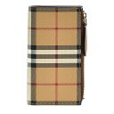 【10周年記念クーポン！P4倍！】 BURBERRY バーバリー ベージュ Beige Check wallet 財布 レディース 春夏2024 8079203ARCHIVEBEIGE 【関税・送料無料】【ラッピング無料】 ju