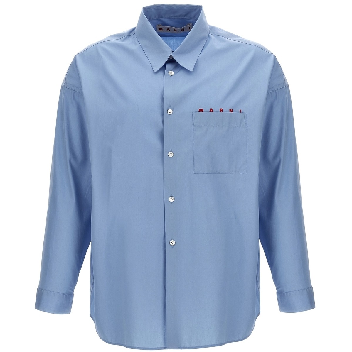 MARNI マルニ ブルー Light Blue Logo print shirt シャツ メンズ 春夏2024 CUMU0061P2USCT88L2B50 【関税・送料無料】【ラッピング無料】 juのサムネイル