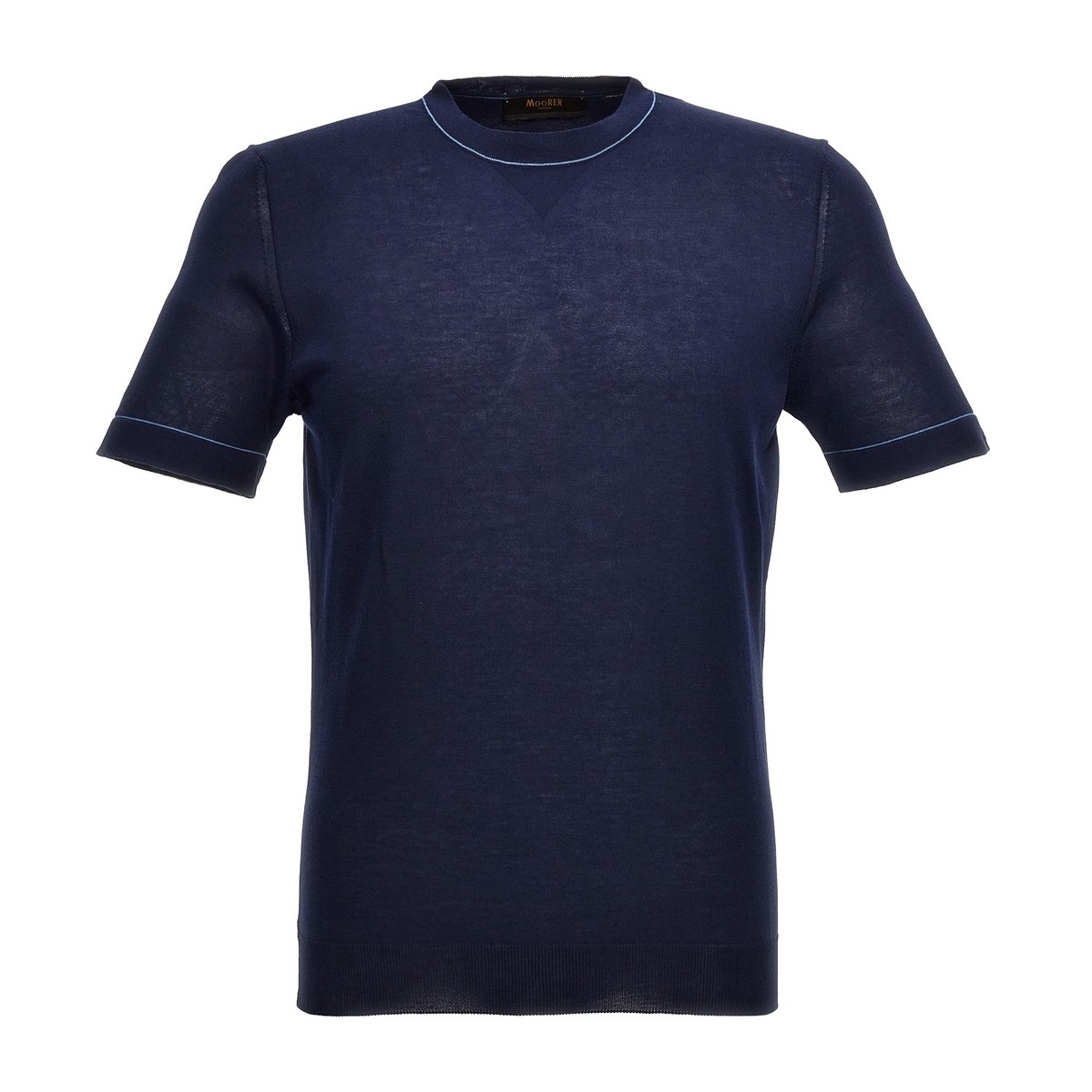 MOORER ムーレー ブルー Blue 'Jairo' T-shirt Tシャツ メンズ 春夏2024 MOUMA100202V3166 【関税・送料無料】【ラッピング無料】 ju