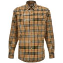 バーバリー 【15,000円以上ご購入で1,000円OFF！】 BURBERRY バーバリー ベージュ Beige 'Simson' shirt シャツ メンズ 春夏2024 8070582ARCHIVEBEIGE 【関税・送料無料】【ラッピング無料】 ju