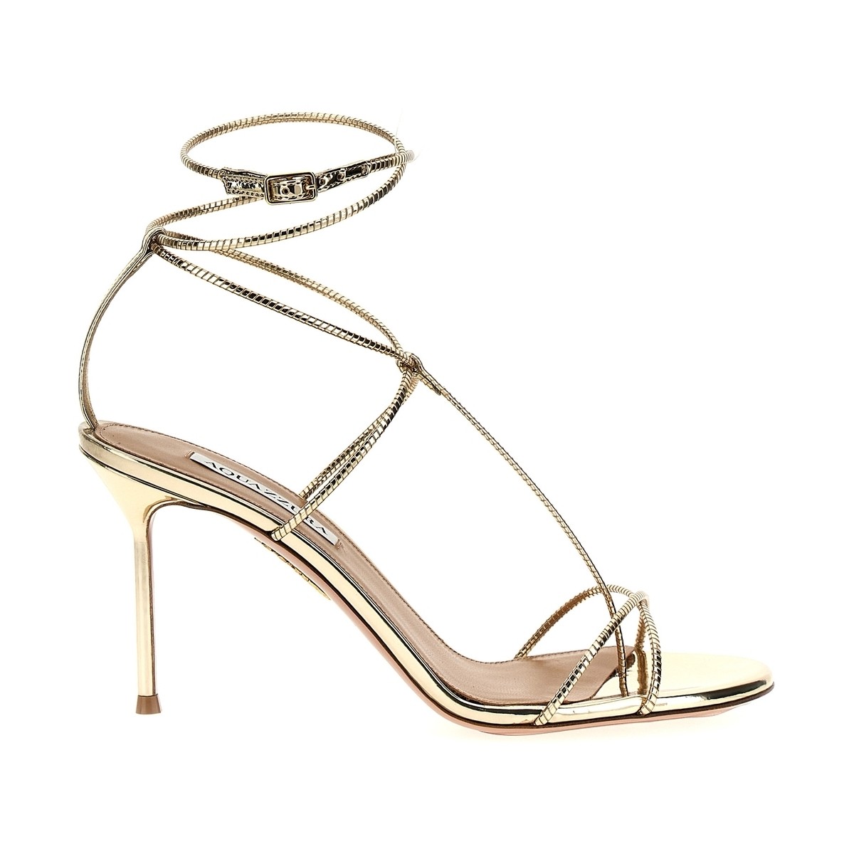 AQUAZZURA アクアズーラ ゴールド Gold 'Roman Romance' sandals サンダル レディース 春夏2024 RRMMIDS0SSYPLATINO 【関税・送料無料】【ラッピング無料】 ju 1