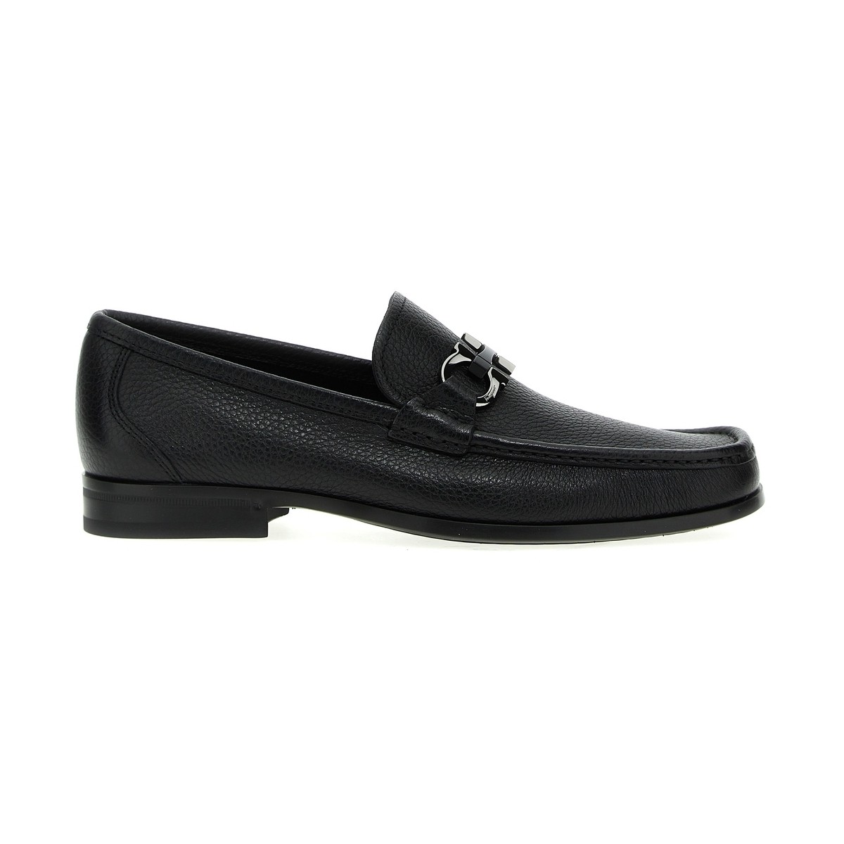 【土日限定クーポン配布中！】 FERRAGAMO フェラガモ ブラック Black 'Gancini' loafers ローファー メンズ 春夏2024 642848002 【関税・送料無料】【ラッピング無料】 ju