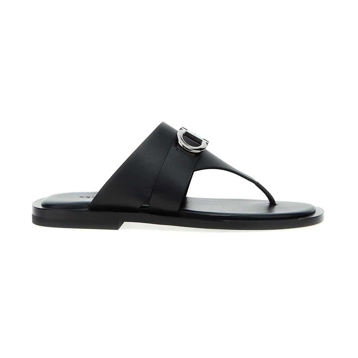 FERRAGAMO フェラガモ ブラック Black 'Gancini' sandals サンダル メンズ 春夏2024 768578001 【関税・送料無料】【ラッピング無料】 ju