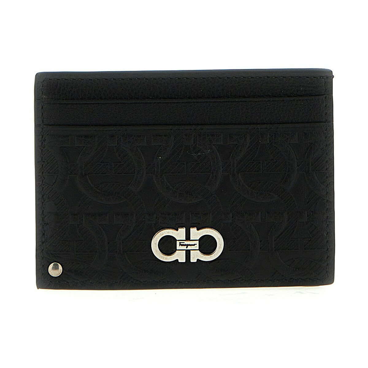 FERRAGAMO フェラガモ ブラック Black Logo card holder 財布 メンズ 春夏2024 753606001 【関税・送料無料】【ラッピング無料】 ju