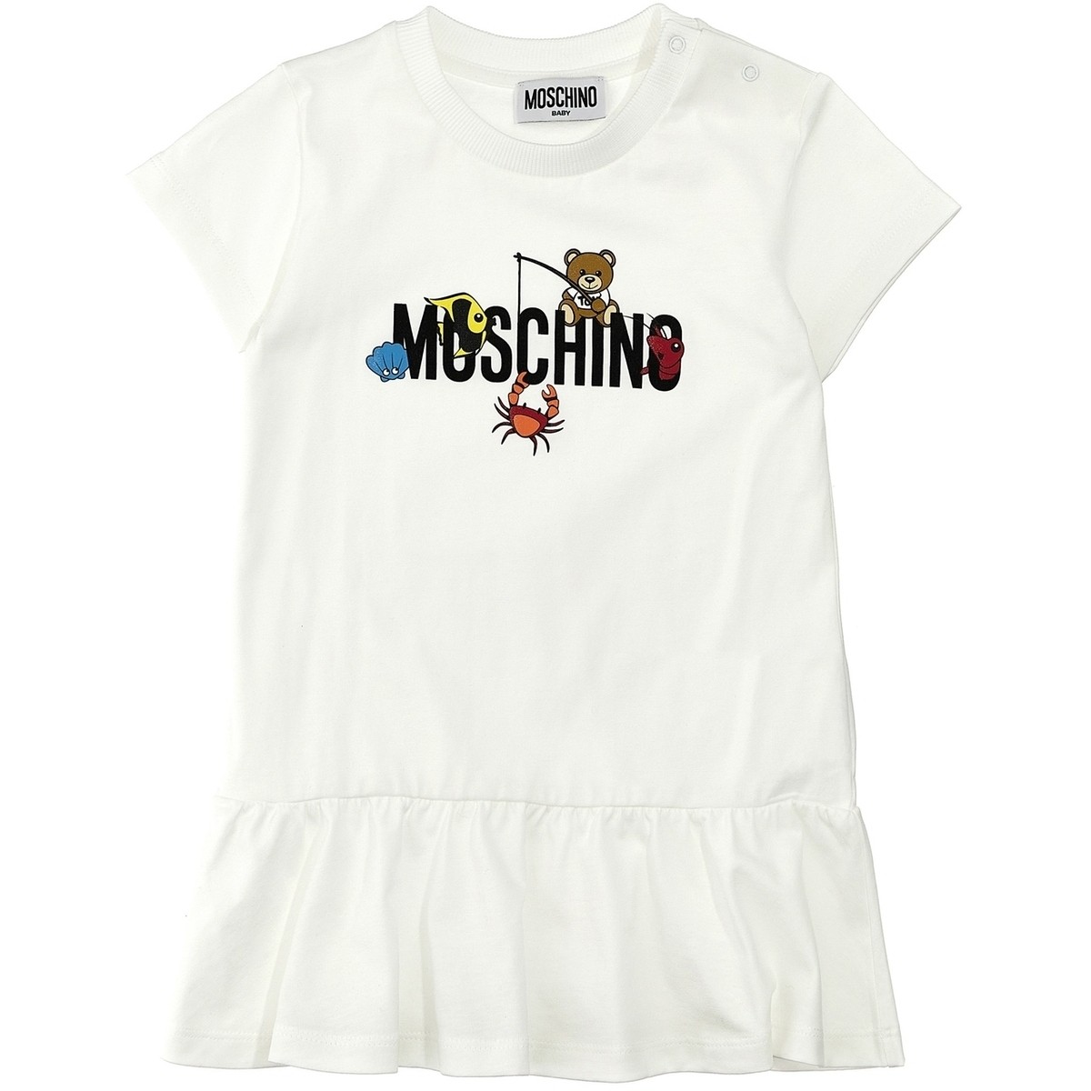 【本日5の付く日ポイント4倍!】 MOSCHINO モスキーノ ホワイト White Logo pr ...