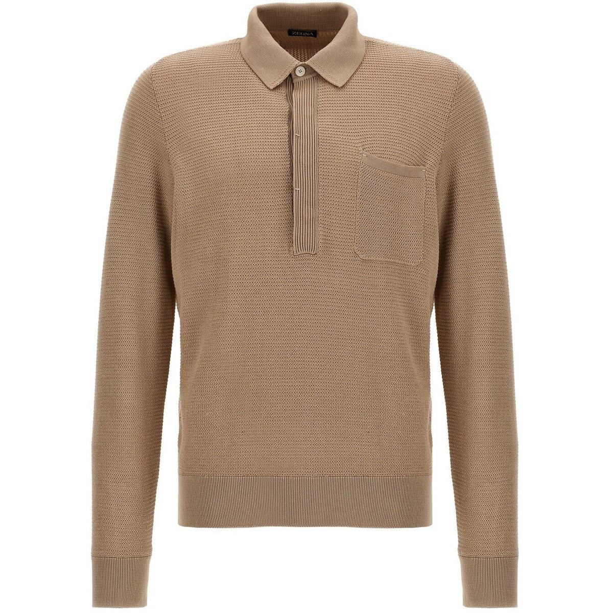 ZEGNA ゼニア ベージュ Beige Knitted polo shirt トップス メンズ 春夏2024 UDD65A7132N93 【関税・送料無料】【ラッピング無料】 ju