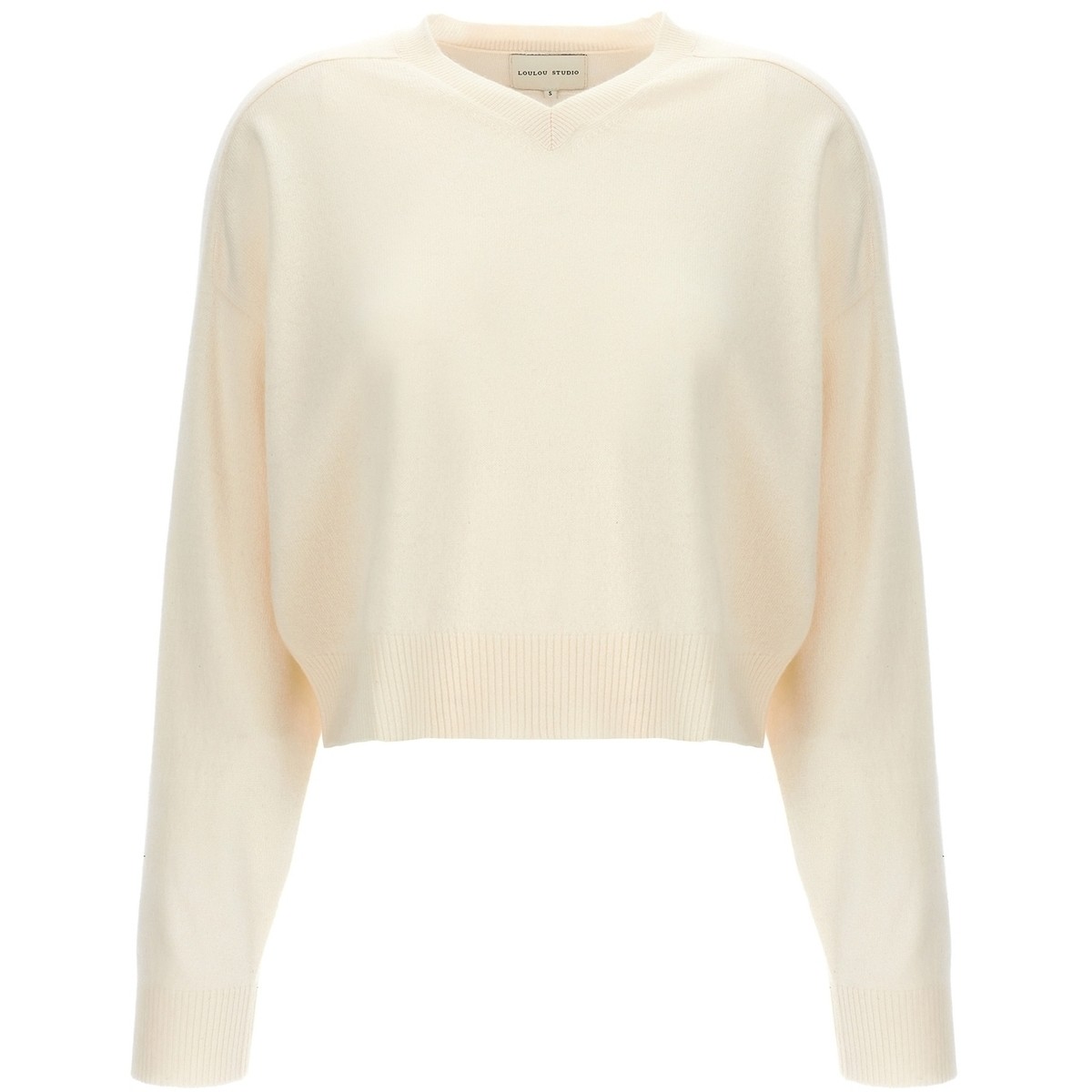 LOULOU STUDIO ルルスタジオ ホワイト White 'Emsalo' sweater ニットウェア レディース 春夏2024 EMSALOIVORY 【関税・送料無料】【ラッピング無料】 ju