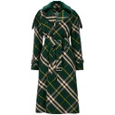 【15,000円以上ご購入で1,000円OFF！】 BURBERRY バーバリー グリーン Green Check long gabardine trench coat コート レディース 春夏2024 8082165IVY 【関税・送料無料】【ラッピング無料】 ju