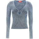 DIESEL ディーゼル ブルー Light Blue 'M-Teri' sweater ニットウェア レディース 春夏2024 A124250CHAQ8NC 【関税・送料無料】【ラッピング無料】 ju