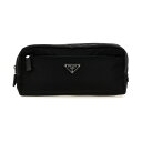 プラダ 結婚式向きバッグ メンズ 【15,000円以上ご購入で1,000円OFF！】 PRADA プラダ ブラック Black Travel pouch クラッチバッグ メンズ 春夏2024 2NA0302DMHF0002 【関税・送料無料】【ラッピング無料】 ju