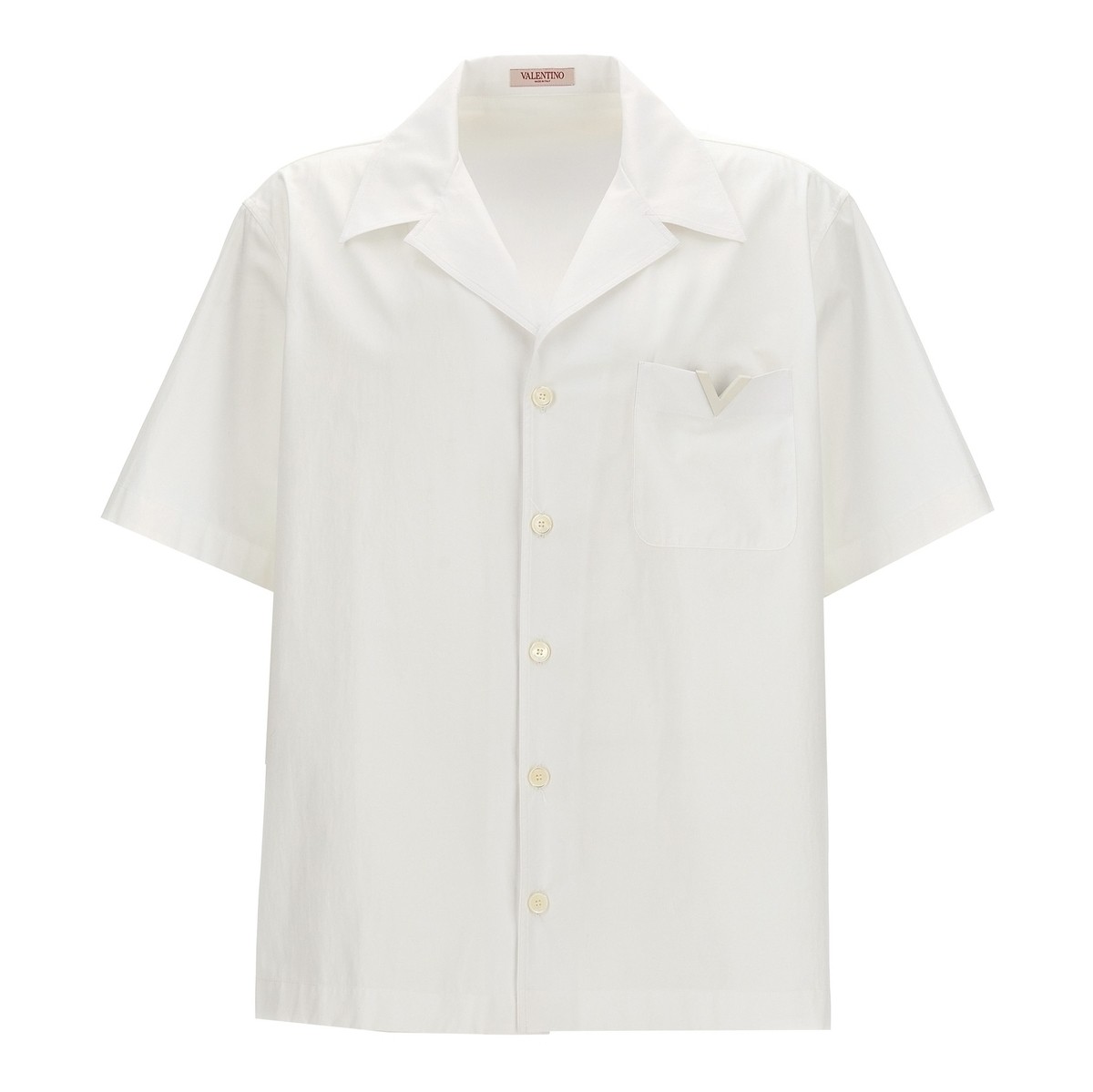 VALENTINO GARAVANI ヴァレンティノ ガラヴァーニ ホワイト White Valentino 'V Detail' shirt シャツ メンズ 春夏2024 4V0AAV904WW0BO 【関税・送料無料】【ラッピング無料】 ju