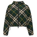 バーバリー 【10周年記念クーポン！P4倍！】 BURBERRY バーバリー グリーン Green Check crop jacket ジャケット レディース 春夏2024 8081889IVY 【関税・送料無料】【ラッピング無料】 ju