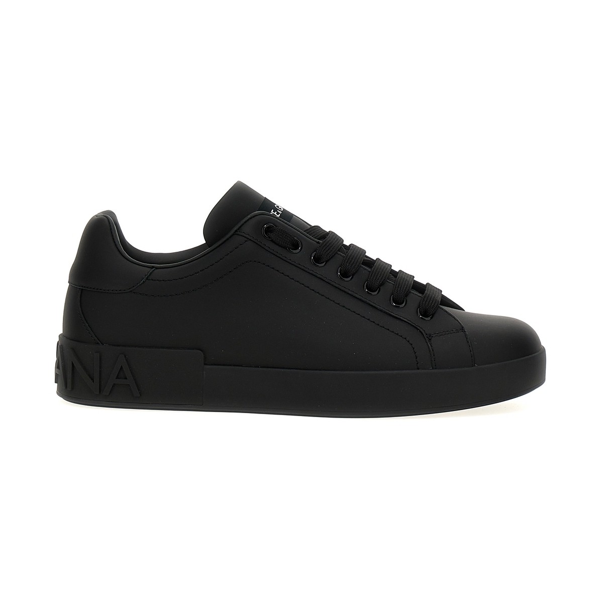 【土日限定クーポン配布中！】 DOLCE&GABBANA ドルチェ&ガッバーナ ブラック Black 'Portofino' sneakers スニーカー メンズ 春夏2024 CS1772A106580999 【関税・送料無料】【ラッピング無料】 ju