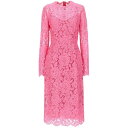 【10周年記念クーポン！P4倍！】 DOLCE&GABBANA ドルチェ&ガッバーナ ピンク Pink Lace sheath dress ドレス レディース 春夏2024 F6M0DTHLM7LF0758 【関税・送料無料】【ラッピング無料】 ju