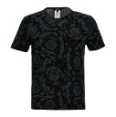 y15,000~ȏゲw1,000~OFFIz VERSACE FT[` ubN Black 'Barocco' underwear t-shirt A_[EFA Y t2024 10009591A005155B050 y֐ŁEzybsOz ju