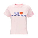 【1000円OFFクーポン配布中!!】 アレキサンダーワン ALEXANDER WANG ポロシャツ Tシャツ レディース ピンク T-shirts and polo shirts 'We Love Our Customers' T-shirt 1CC2241885683A Pink 関税 送料無料 ラッピング無料 2024SS ju