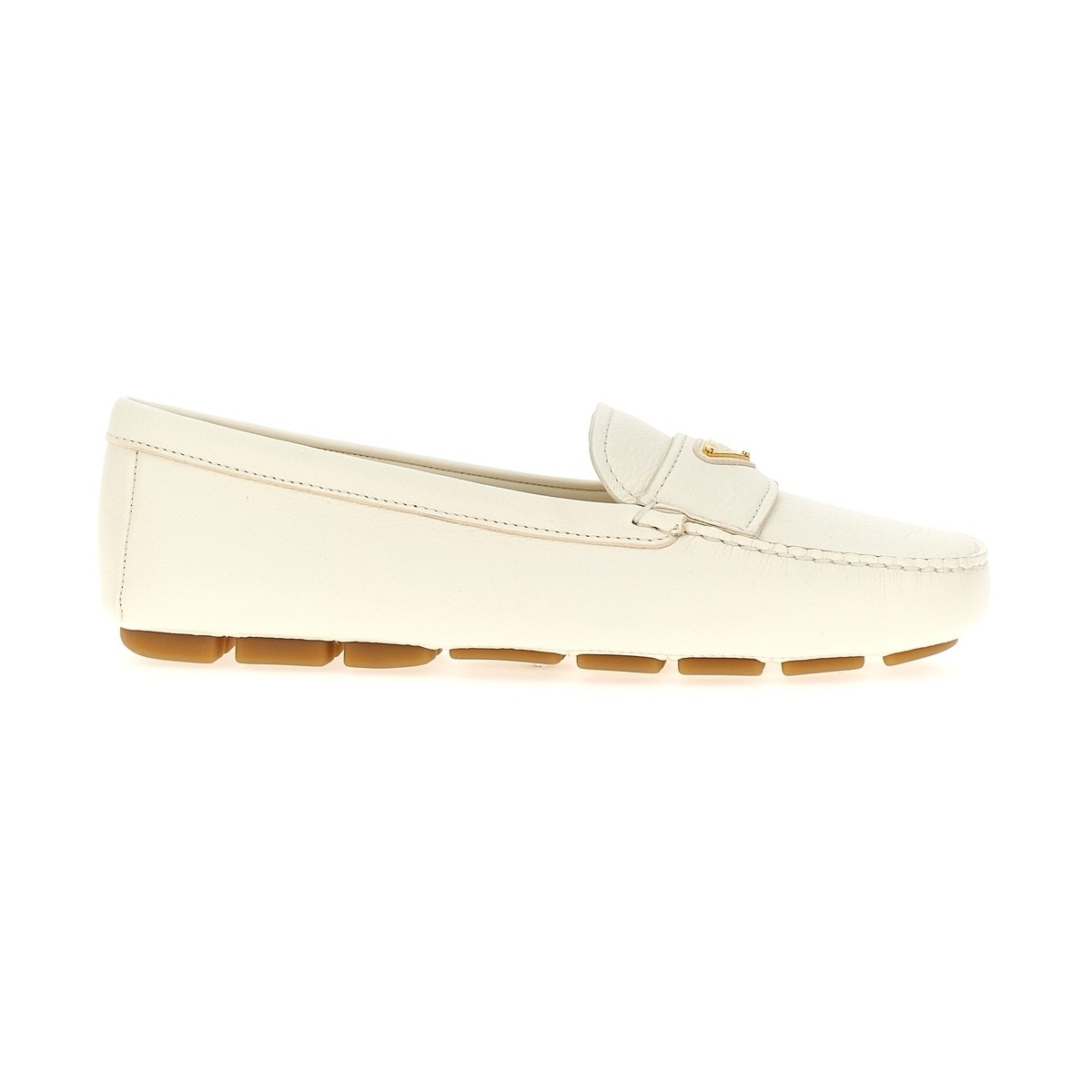 【土日限定クーポン配布中！】 PRADA プラダ ホワイト White 'Drive' loafers ローファー レディース 春夏2024 1DD082F005013F0304 【関税・送料無料】【ラッピング無料】 ju