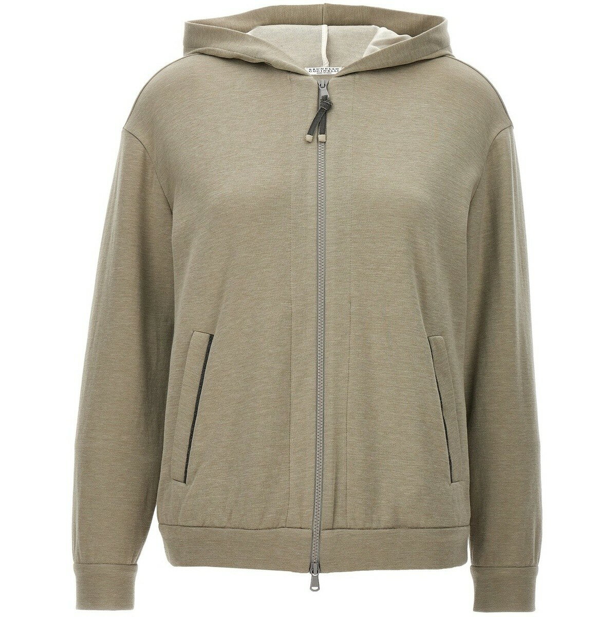 BRUNELLO CUCINELLI ブルネロクチネリ ベージュ Beige 'Monile' hoodie トレーナー レディース 春夏202..