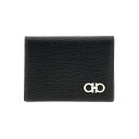 フェラガモ 財布（メンズ） 【0の付く日ポイント4倍】 FERRAGAMO フェラガモ ブラック Black 'Gancini' card holder 財布 メンズ 春夏2024 685948007 【関税・送料無料】【ラッピング無料】 ju