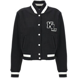 【15,000円以上ご購入で1,000円OFF！】 KARL LAGERFELD カール ラガーフェルド ブラック Black Logo bomber jacket ジャケット レディース 春夏2024 240W1814999 【関税・送料無料】【ラッピング無料】 ju