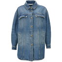 【本日ポイント4倍!!】 パーム エンジェルス PALM ANGELS スーツジャケット スーツ ジャケット レディース ブルー Suit Jackets 'Washed Logo' jacket PWYD021S24DEN00140404040 Light Blue 関税 送料無料 ラッピング無料 2024SS ju