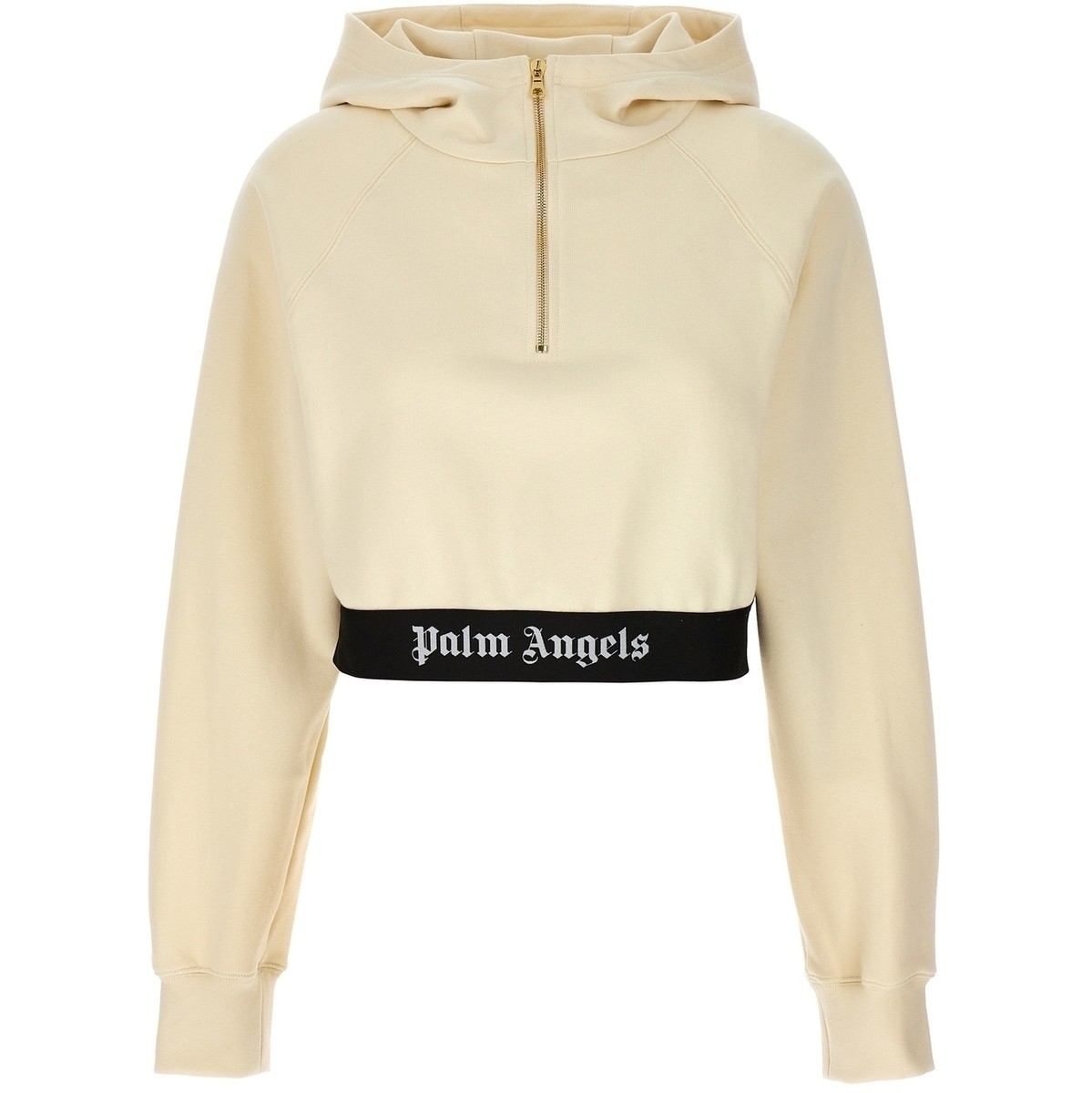 PALM ANGELS パーム エンジェルス ホワイト White/Black 'Logo Tape' hoodie トレーナー レディース 春..