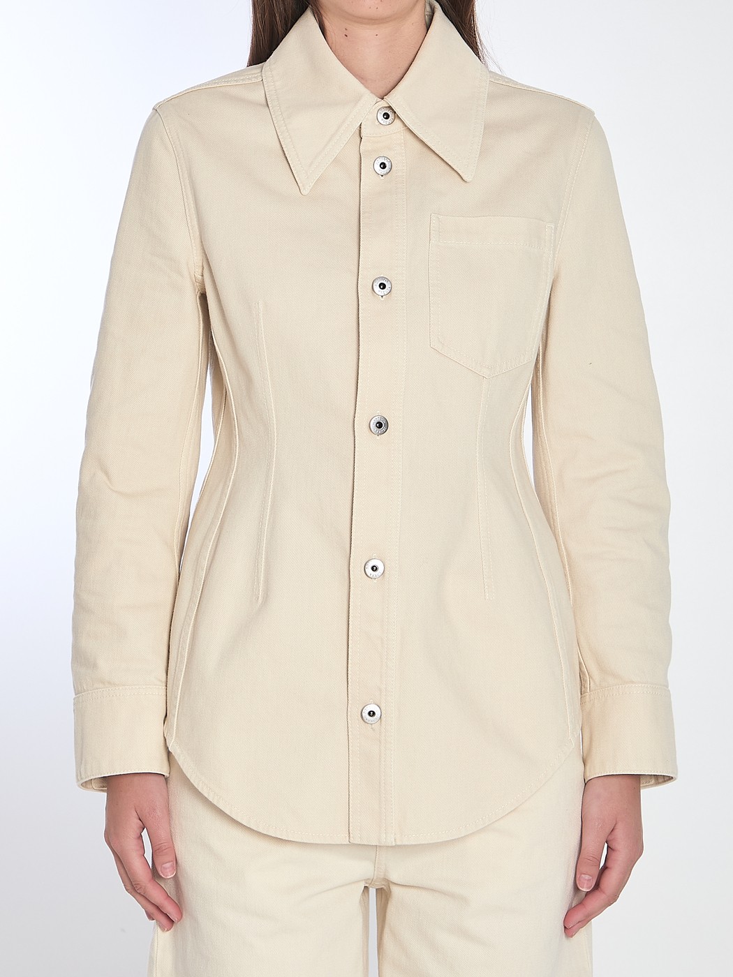 ܥåƥ ͥ BOTTEGA VENETA  ǥ ١ Shirts 829180 CREAM  ̵ ...