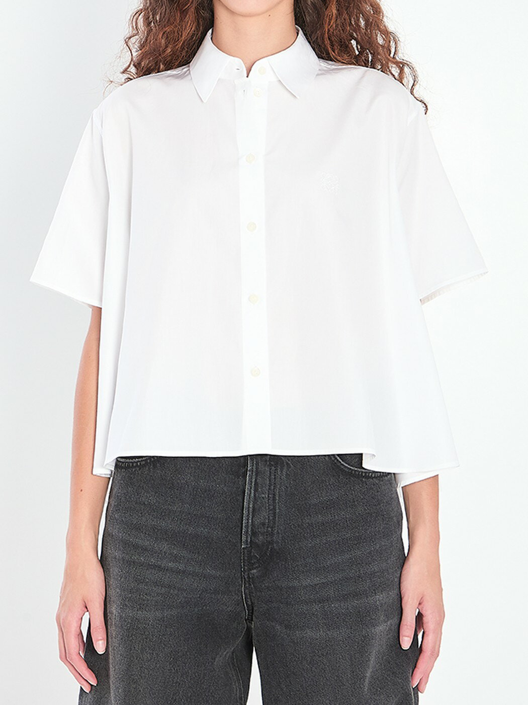  LOEWE  ǥ ۥ磻 Shirts S359Y05XEW WHITE  ̵ åԥ̵ 2025A...