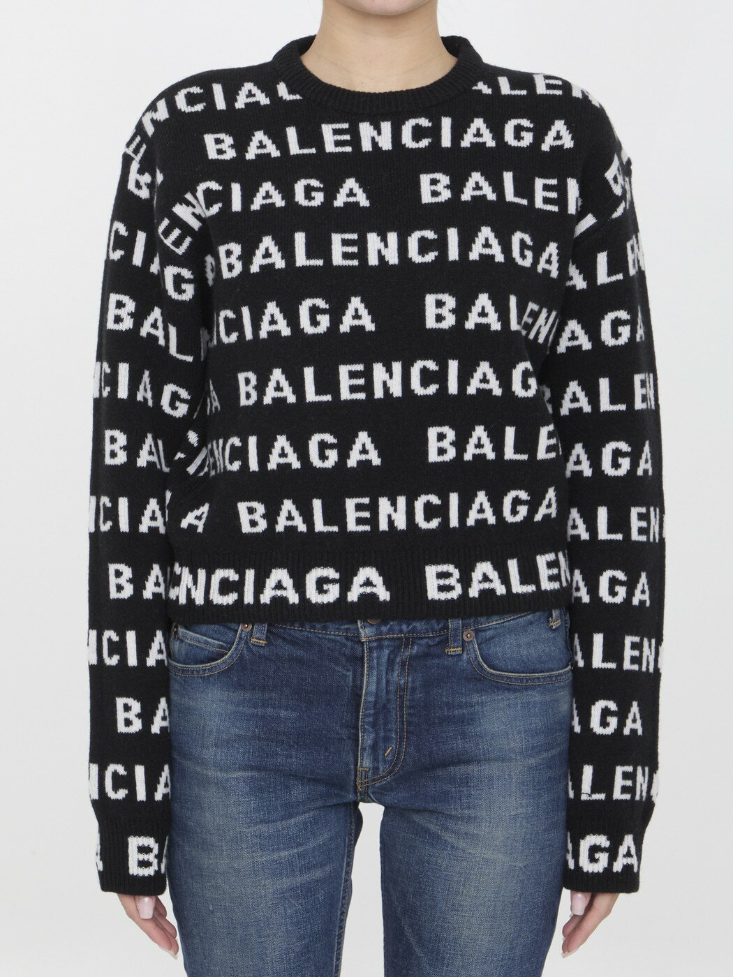 【土日限定クーポン配布中！】 BALENCIAGA バレンシアガ ブラック BLACK ニットウェア レディース 春夏..