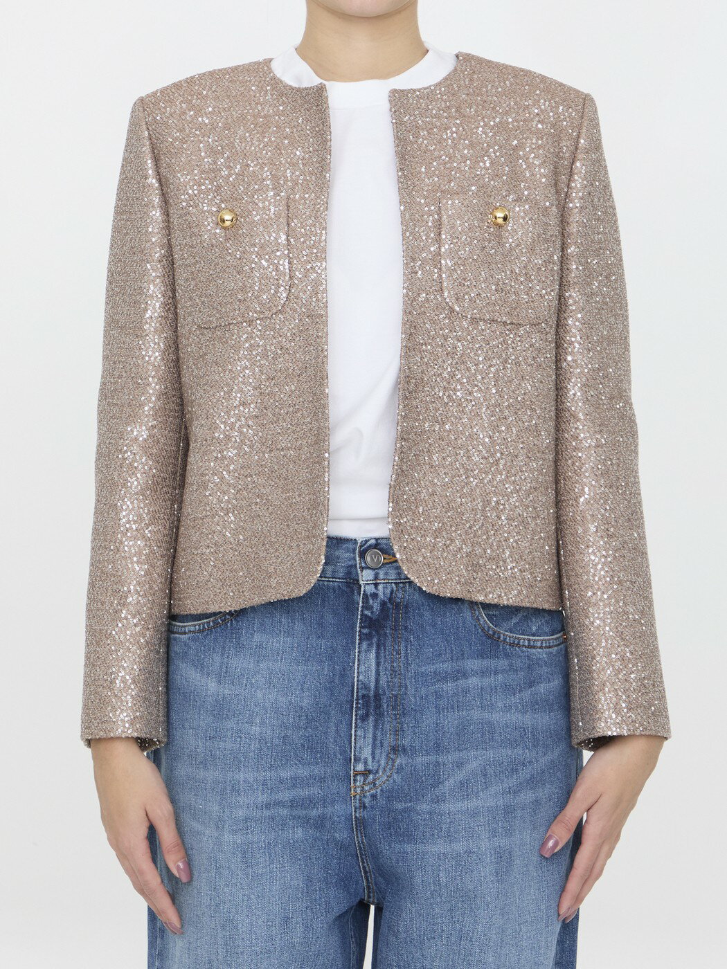 【三連休限定！1,000円OFFクーポン配布中！】 CELINE セリーヌ ピンク PINK ジャケット レディース 春夏2024 2V87T748W 【関税・送料無料】【ラッピング無料】 leのサムネイル