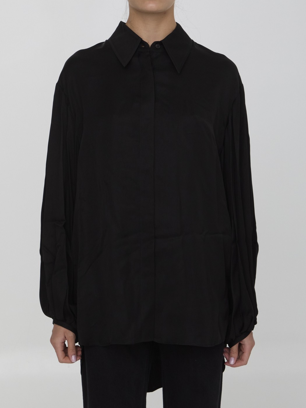  KHAITE  ǥ ֥å Shirts 23334009 BLACK  ̵ åԥ̵ 2024AW...