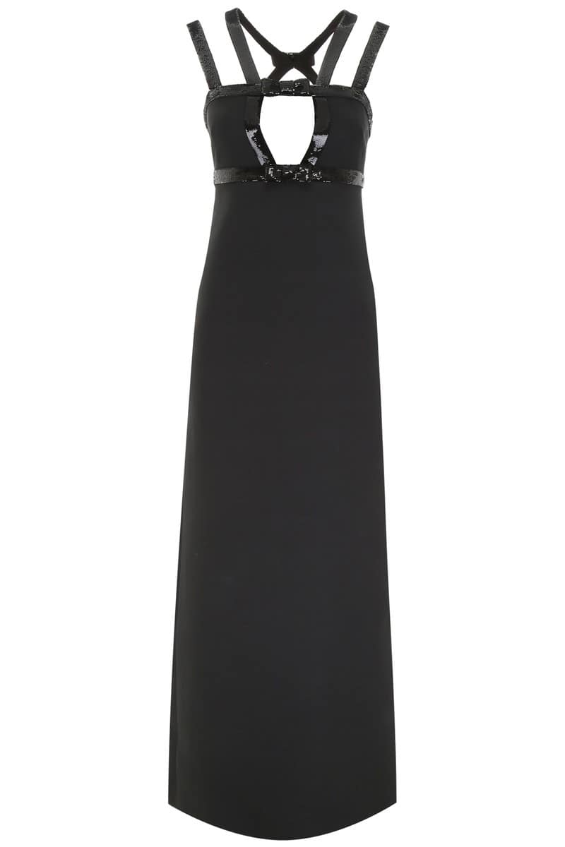 MIU MIU/ミュウ ミュウ ドレス NERO Miu miu long dress with sequins レディース 春夏2019 MF3145 1EVP ik