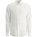 BORRIELLO ボリエッロ ホワイト White Classic linen shirt シャツ メンズ 春夏2024 160351 BIANCO 【関税 送料無料】【ラッピング無料】 vi