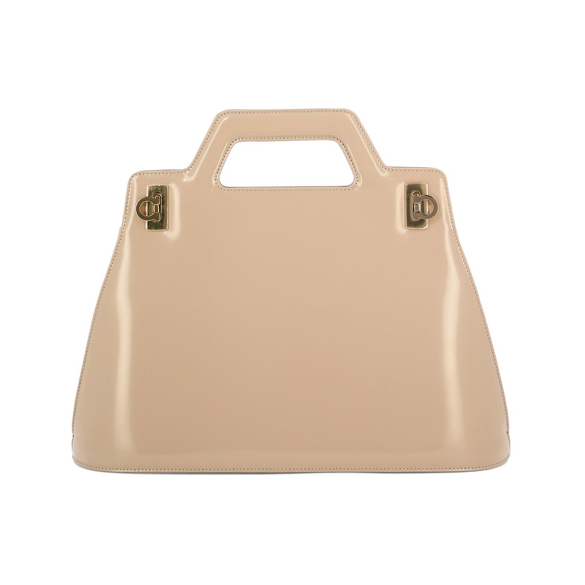 フェラガモ ハンドバッグ（レディース） 【0のつく日は全商品ポイント4倍】 FERRAGAMO フェラガモ ベージュ Beige "Wanda" handbag バッグ レディース 秋冬2023 0762498 【関税・送料無料】【ラッピング無料】 vi