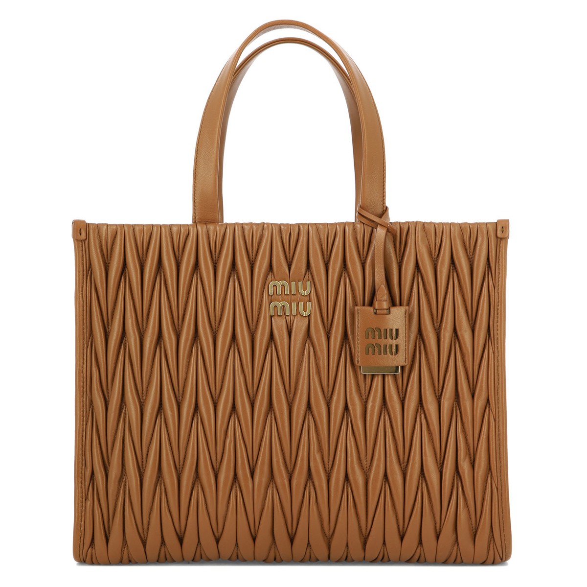 MIU MIU ߥ奦 ߥ奦 ֥饦 Brown Matelasse nappa leather tote Хå ǥ 2023 5BG255 V MOON88F0046 ڴǡ̵ۡڥåԥ̵ vi