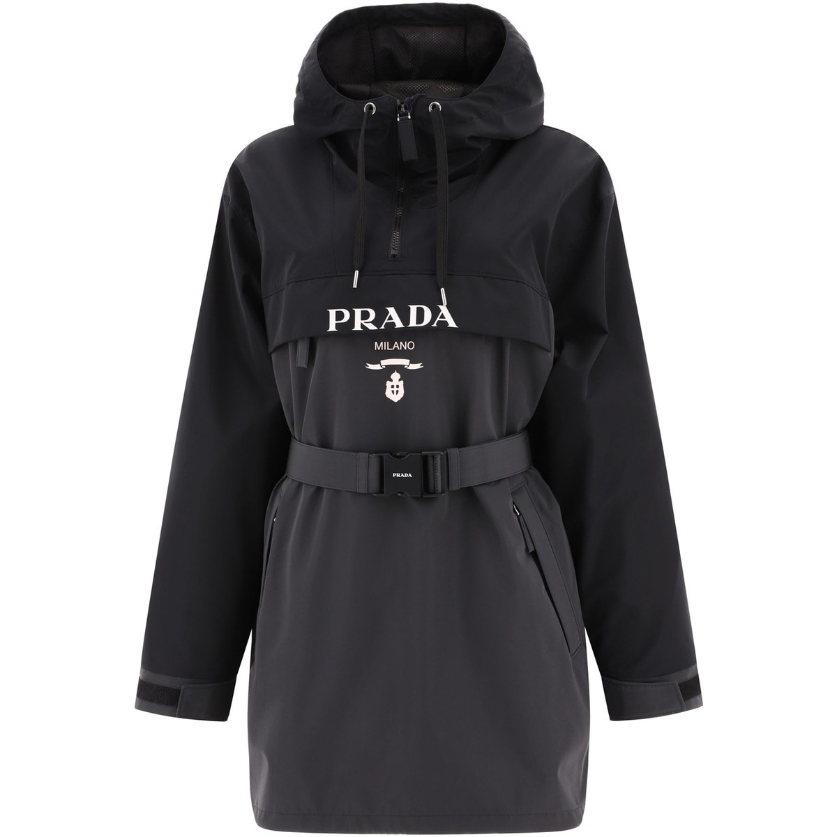 PRADA プラダ グレー Grey Raincoat with logo コート レディース 秋冬2023 292135 S 23213GSF0N07 【..