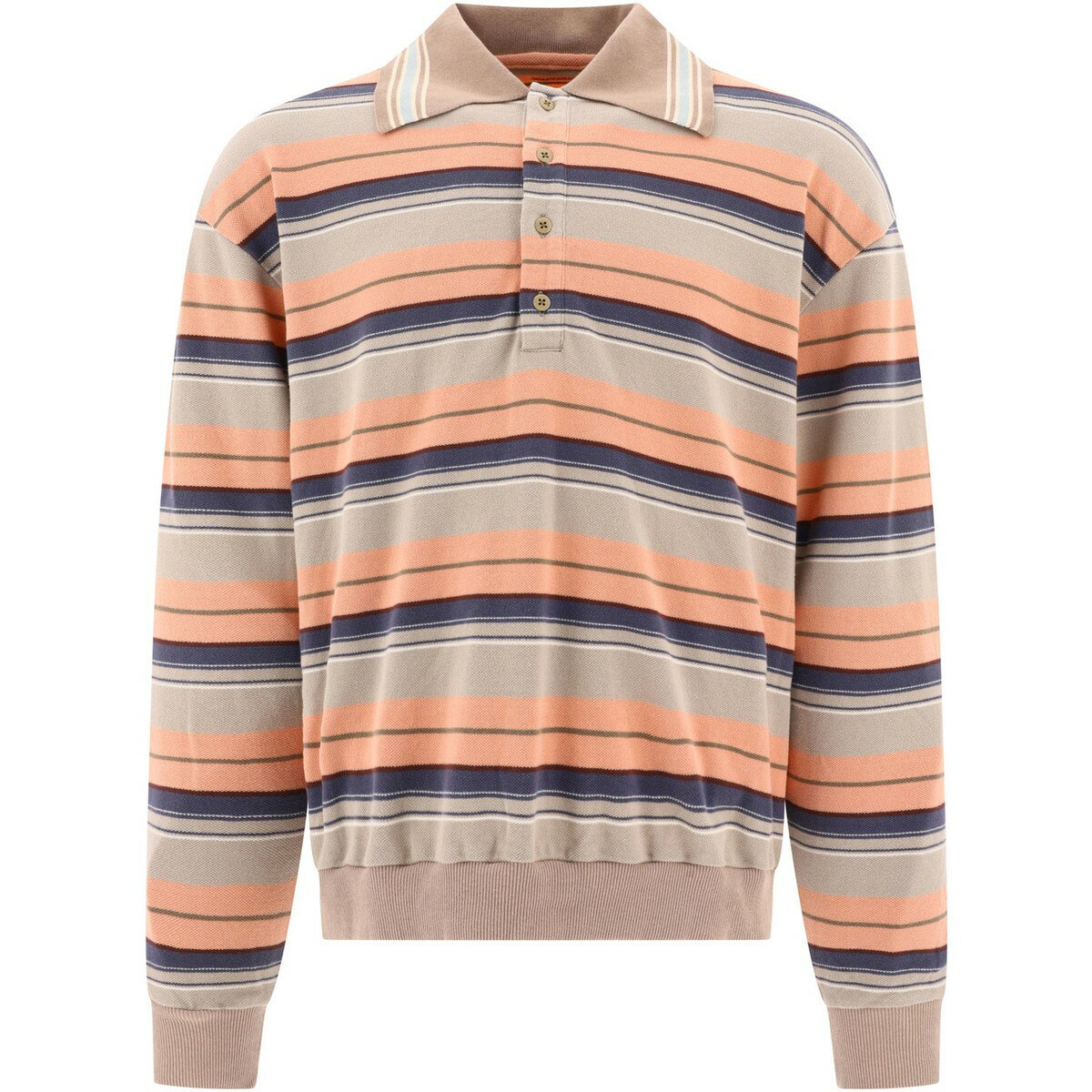 【本日5の付く日ポイント4倍 】 KAPITAL キャピタル オレンジ Orange Multi-border Kanoko BOX polo shirt トップス メンズ 秋冬2023 K2303LC076BEP 【関税 送料無料】【ラッピング無料】 vi