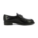 PRADA プラダ ブラック Black Brushed leather loafers ローファー レディース 春夏2024 1D329N F 025055F0002 【関税・送料無料】【ラッピング無料】 vi