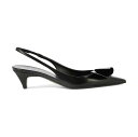 【15,000円以上1,000円OFF!!】 PRADA プラダ ブラック Black Slingbacks with logo パンプス レディース 秋冬2023 1I318N F 045055F0002 【関税・送料無料】【ラッピング無料】 vi