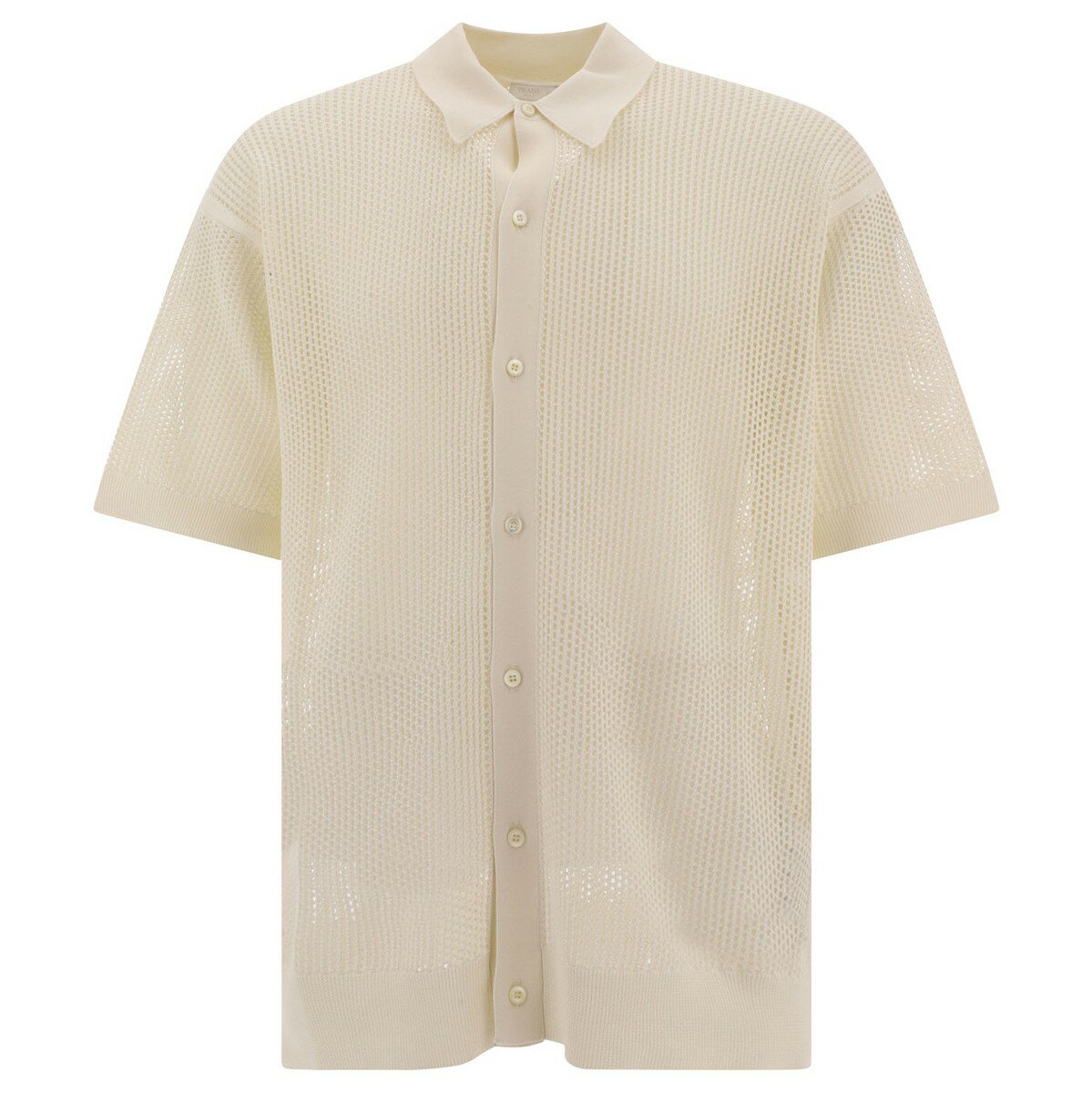 PRADA プラダ ホワイト White Open-weaved polo shirt トップス メンズ 春夏2024 UMG321 S OOO14HDF0009 【関税・送料無料】【ラッピング無料】 vi